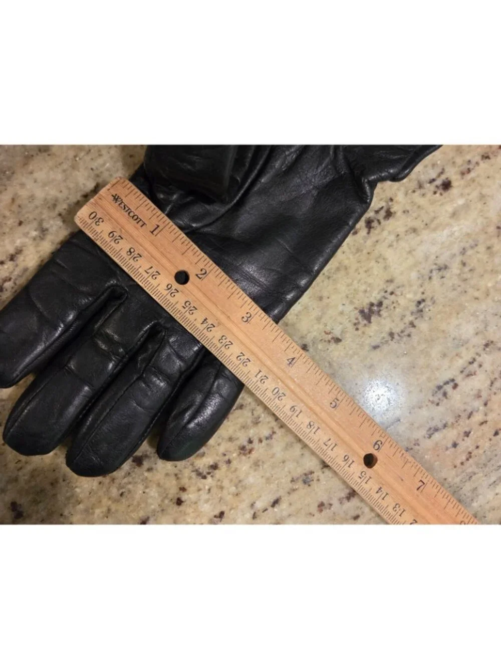 Vintage Womens Size S Black Leather Gloves Lined Moto Biker Winter